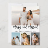 Skript Frohe Weihnachten & Hochzeit 4 Foto Collage (Vorderseite)