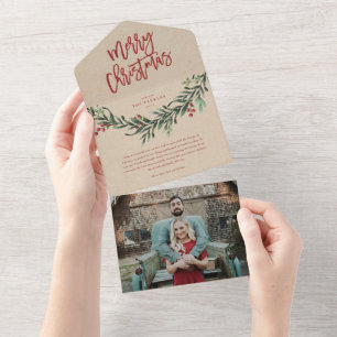 Skript frohe weihnachten zweig foto urlaub alles i all in one einladung