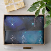 Skript für Abstraktes blaues grünes Wasserfarbendr Seidenpapier (Geschenk)