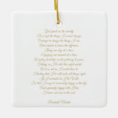 Skript für Anführungszeichen für Gebet Keramikornament (Vorderseite)