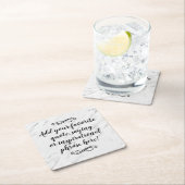 Skript für benutzerdefinierte Anführungszeichen Rechteckiger Pappuntersetzer (Vor Ort)