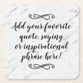 Skript für benutzerdefinierte Anführungszeichen Rechteckiger Pappuntersetzer (Vorderseite)