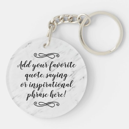 Skript für benutzerdefinierte Anführungszeichen Schlüsselanhänger (Rückseite)