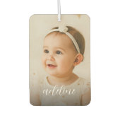 Skript für benutzerdefinierte Baby-Fotos Autolufterfrischer (Vorderseite)