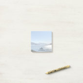 Skript für benutzerdefinierte Foto-Landschaftsname Post-it Klebezettel (Auf Schreibtisch)