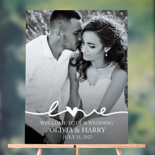 Skript für benutzerdefinierte Foto-Liebe Acrylschild (Neutral)