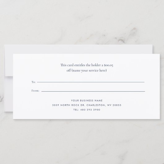 Skript für das Firmenlogo - Iridescent-Geschenkgut (Rückseite)