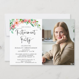 Skript für das Ruhestand-Party Tropical Floral Fot