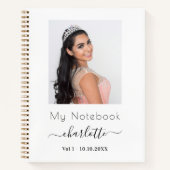 Skript für das weiße Foto Notizblock (Vorderseite)