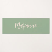 Skript für den grünen Pfirsichpfirsich Yogamatte (Vorderseite (Horizontal))