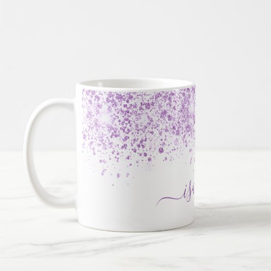 Skript für den lila Glitzer Kaffeetasse (Links)