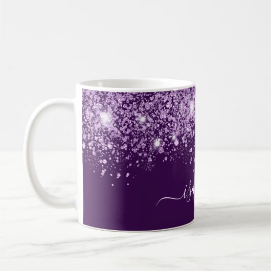 Skript für den lila Glitzer Kaffeetasse (Links)