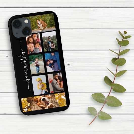 Skript für die Bezeichnung von Monogramm-Collage-K Case-Mate iPhone Hülle