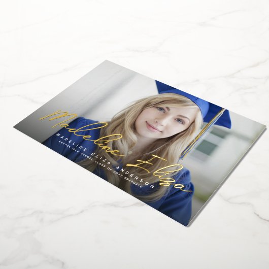 Skript für die Graduierungsbezeichnung Foto Abschl Folieneinladung (Gedreht)