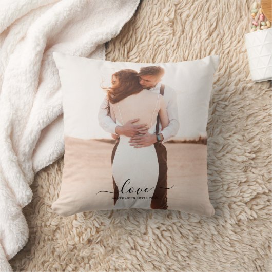 Skript für die Hochzeit von 2 Foto-Memory-Liebe Kissen (Decke)