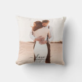 Skript für die Hochzeit von 2 Foto-Memory-Liebe Kissen (Vorderseite)