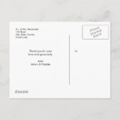 Skript für die Hochzeit von Lieben mit benutzerdef Ankündigungspostkarte (Rückseite)