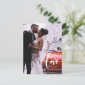 Skript für die Hochzeit von Lieben mit benutzerdef Ankündigungspostkarte (Stehend Vorderseite)