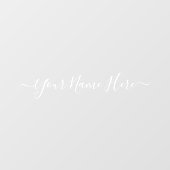 Skript für einfache Unterschrift Fensteraufkleber (Blatt)