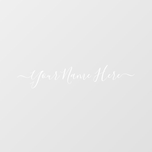 Skript für einfache Unterschrift Fensteraufkleber (Blatt)