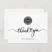 Skript für einfaches Business-Logo Dankeskarte (Vorne/Hinten)