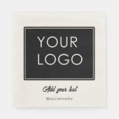 Skript für einfaches Firmenlogo Serviette (Vorderseite)