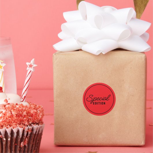 Skript für Elegante Special Edition Runder Aufkleber (Party)