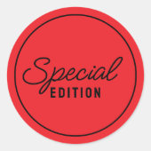 Skript für Elegante Special Edition Runder Aufkleber (Vorderseite)