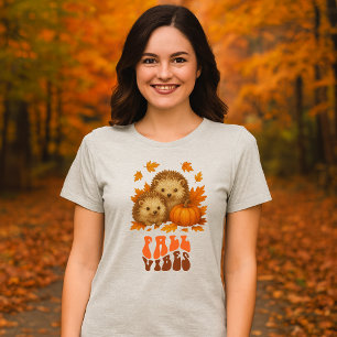 Skript für Herbst-Igel-Illustration Tri-Blend Shirt
