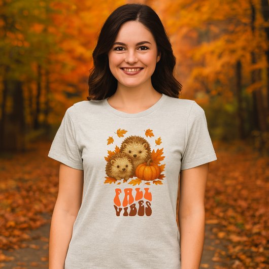 Skript für Herbst-Igel-Illustration Tri-Blend Shirt