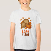 Skript für Herbst-Igel-Illustration Tri-Blend Shirt (Vorderseite)