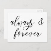 Skript für immer und für immer postkarte (Vorne/Hinten)