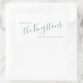 Skript für Junior-Familiennamen Rechteckiger Aufkleber (Tasche)