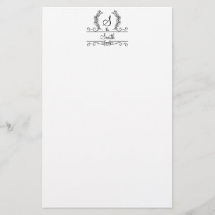 Skript für mit Monogramm Familienname Briefpapier