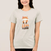 Skript für niedliche Fox Illustration & Retro Fall Tri-Blend Shirt (Vorderseite)