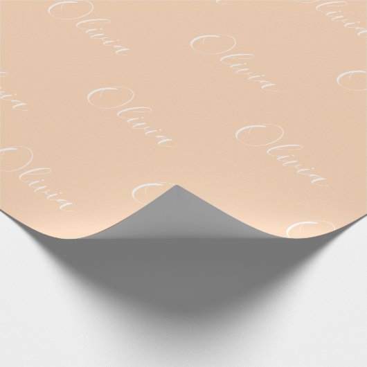 Skript für personalisierte Pastellfarben Geschenkpapier (Ecke)