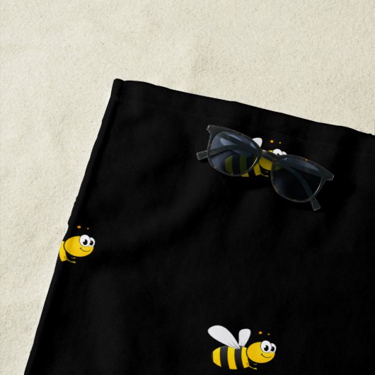 Skript für schwarze Monogramm-Namen von Hummeln Strandtuch (Beispiel)