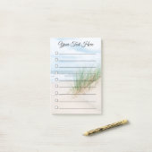 Skript für Stranddünen Personalisiert zu machen Post-it Klebezettel (Auf Schreibtisch)