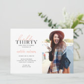 Skript & geometrisches Foto zum dreißigsten Geburt (Stehend Vorderseite)