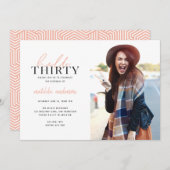 Skript & geometrisches Foto zum dreißigsten Geburt (Vorne/Hinten)