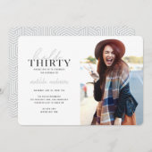 Skript & geometrisches Foto zum dreißigsten Geburt (Vorne/Hinten)