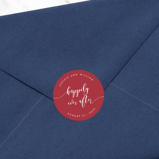 Skript glücklicherweise je nach bearbeitbarer Farb Runder Aufkleber