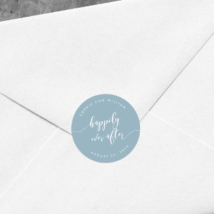 Skript glücklicherweise je nach bearbeitbarer Farb Runder Aufkleber