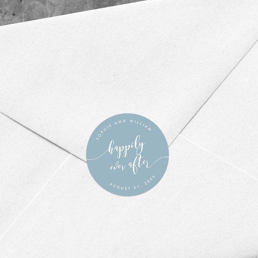 Skript glücklicherweise je nach bearbeitbarer Farb Runder Aufkleber