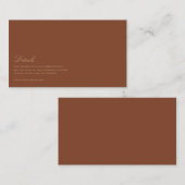 Skript Gold & Terracotta Hochzeiten Details Begleitkarte (Vorne/Hinten)