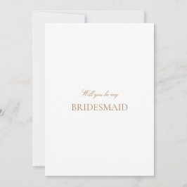 Skript Gold & White Bridesmaid Vorschlagkarte Save The Date