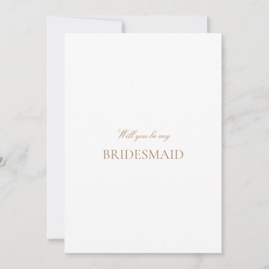 Skript Gold & White Bridesmaid Vorschlagkarte Save The Date (Vorderseite)