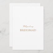 Skript Gold & White Bridesmaid Vorschlagkarte Save The Date (Vorne/Hinten)