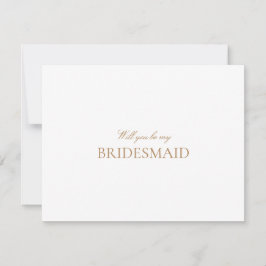 Skript Gold & White Bridesmaid Vorschlagkarte Save The Date