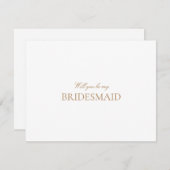 Skript Gold & White Bridesmaid Vorschlagkarte Save The Date (Vorne/Hinten)